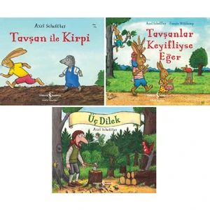 Tavşan ile Kirpi+Tavşanlar Keyifliyse Eğer+Üç Dilek 3'lü Resimli Hikaye Kitabı Seti