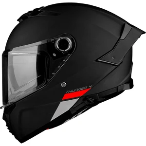 Mt Helmets Kask mt Thunder 4 Sv Solid A1 Matt Black Şeffaf Vizör