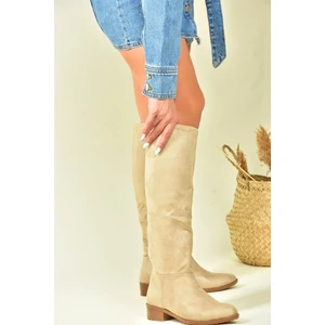 Fox Shoes Ten Süet Düz Taban Günlük Kadın Çizme L726600902