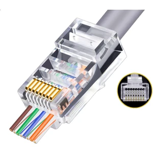 BK Teknoloji Ez RJ45 Cat6 Yeni Nesil Delikli Jack Konnektör 10 Adet