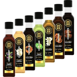 By Tüfekçi Özel Deneme Paketi Gerçek Şeker Pancarından Kahve ve Kokteyl Şurubu 7 x 60 ml
