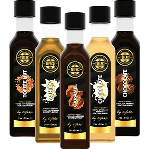 By Tüfekçi Deneme Paketi Karamel + Çikolata + Vanilya + Beyaz Çikolata Toffee Not 5 x 60 ml