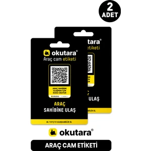 Araç Otomobil Araba Cam Etiketi Numaratör (Qr Kimlik) 2'li