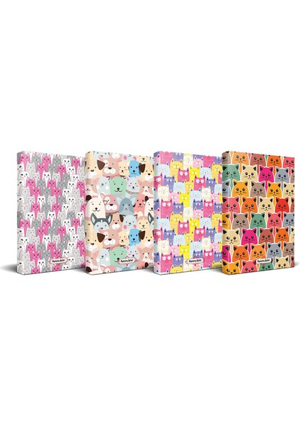 Kedi Temalı Planlama Defteri Seti - 4 Defter Set2