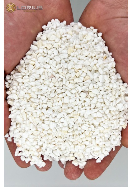 Beyaz 3-5mm Boyutunda Dolamit Akvaryum Kumu