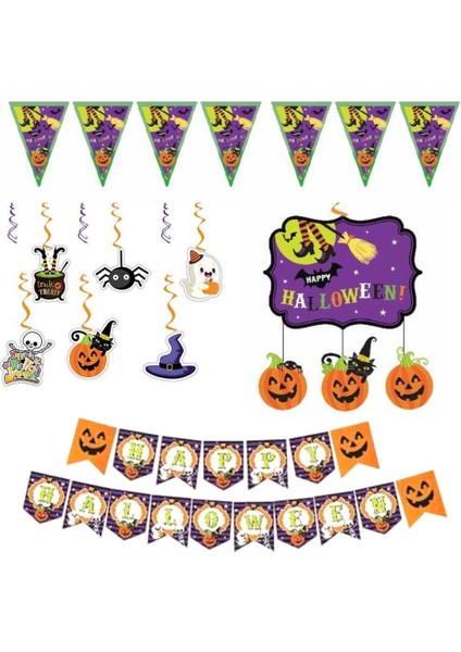 Parti Sürprizi Halloween Cadılar Bayramı Asma Süs Set