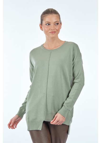 Oversize Minimalist Asimetrik Kadın Kazak - Uzun Kol fiyatları