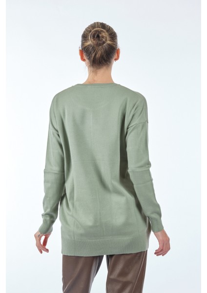 Oversize Minimalist Asimetrik Kadın Kazak - Uzun Kol indirimleri