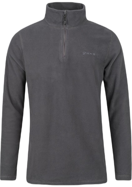 Purna Yarım Fermuarlı Erkek Polar Sweatshirt Antrasit