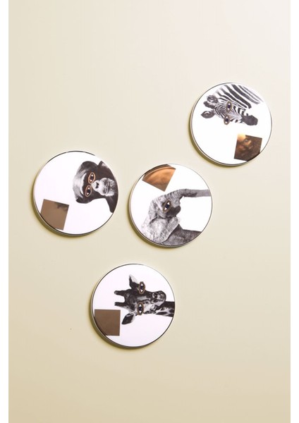 Wild Life 4'lü Bardak Altlığı 10CM