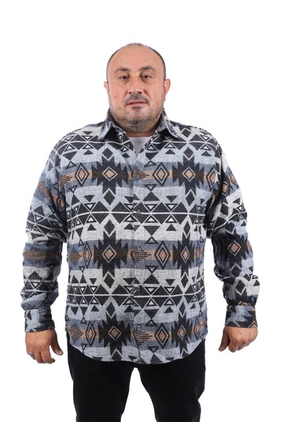 Büyük Beden Oduncu Gömlek Red Apple 22210-INDIGO fiyatları