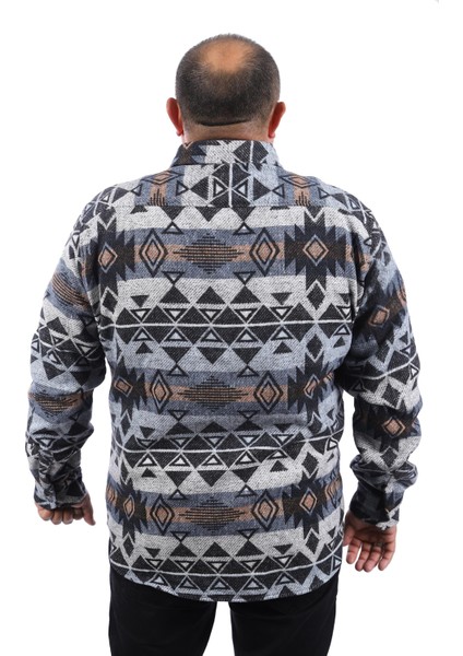 Büyük Beden Oduncu Gömlek Red Apple 22210-INDIGO modelleri