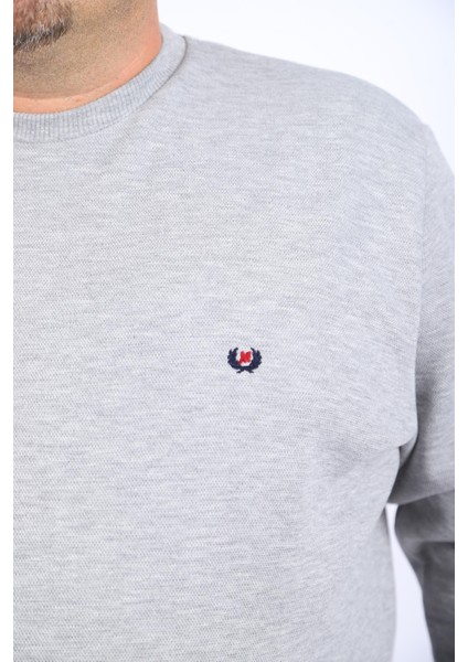 Büyük Beden Sweat Double Face Basic 22719-GRI Melanj fiyatları