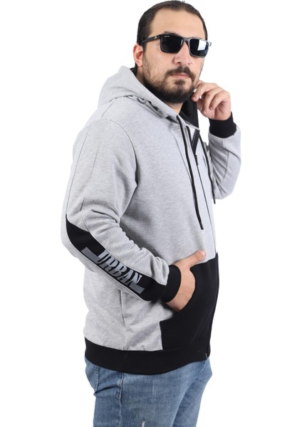 Büyük Beden Kapüşonlu Sweat Urban 22707-ANTRASIT