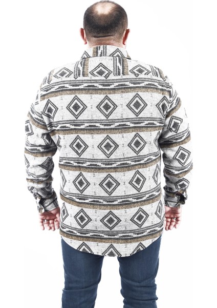 Büyük Beden Oduncu Gömlek Gray Wolves 22213-YESIL fırsatları