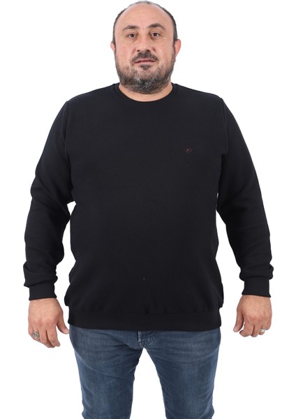 Gipeli Sweat Bisiklet Yaka Wreath 22713-SIYAH