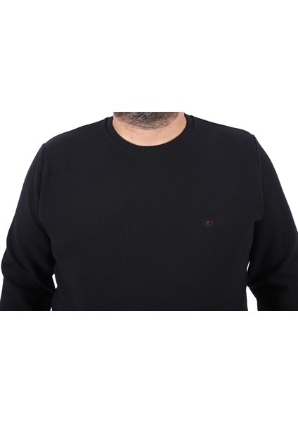 Gipeli Sweat Bisiklet Yaka Wreath 22713-SIYAH