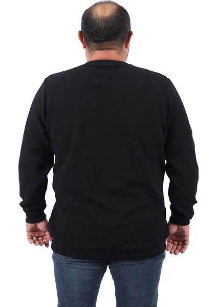 Gipeli Sweat Bisiklet Yaka Wreath 22713-SIYAH
