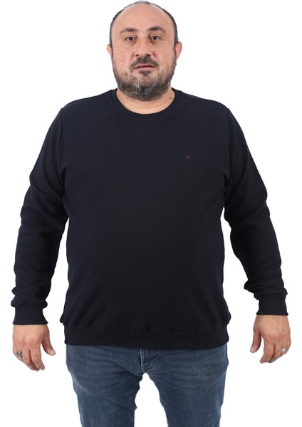 Gipeli Sweat Bisiklet Yaka Wreath 22713-LACIVERT