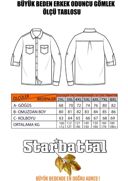 Büyük Beden Oduncu Gömlek Sportsman 22215-SIYAH fırsatları