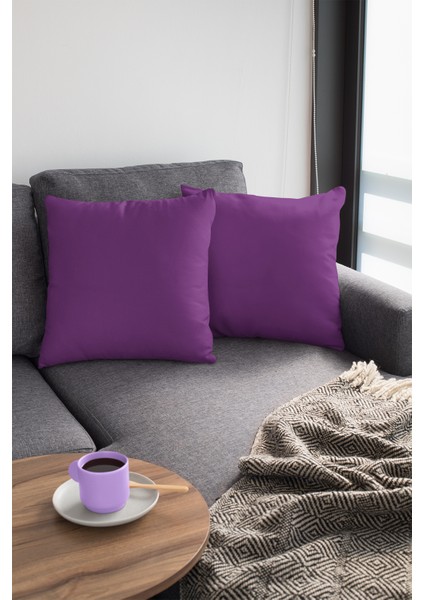 43 x 43 cm Mor Çift Taraflı Premium Tay Tüyü Döşemelik Kumaş Dekoratif Kırlent Yastık Kılıfı KRL012 modelleri