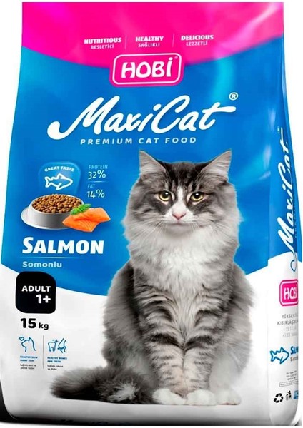 Maxicat Somon Balıklı Yetişkin Kedi Maması 15 kg