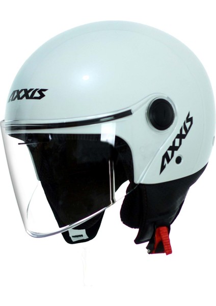 Axxıs Square Solid Yarım Kask - Beyaz - Xl