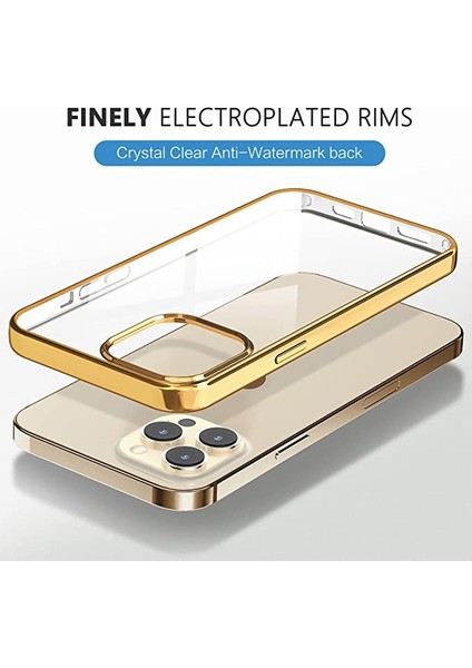 Iphone 14 Pro Max Uyumlu Kılıf Darbe Emici Kenarları Renkli Sert Plastik Parlak Şeffaf Kapak modelleri
