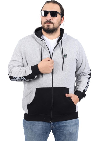 Büyük Beden Kapüşonlu Sweat Urban 22707-ANTRASIT