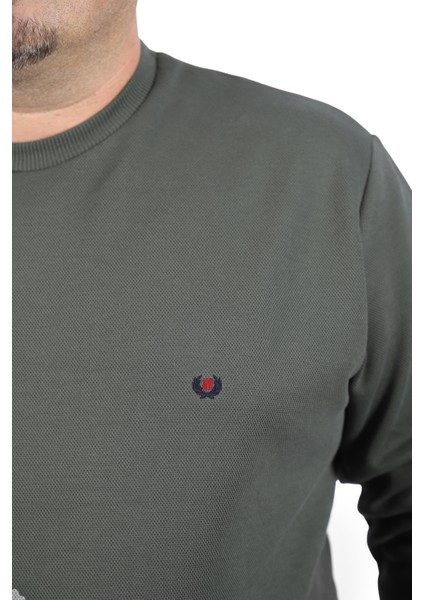 Mocgrande Büyük Beden Sweat Double Face Basic 22719-HAKI fiyatları