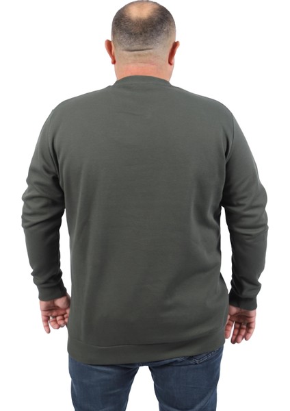 Mocgrande Büyük Beden Sweat Double Face Basic 22719-HAKI modelleri