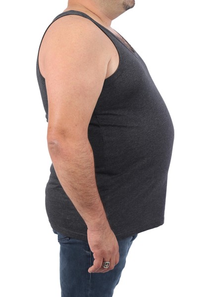 Mocgrande Büyük Beden %100 Pamuk 2li Atlet 11200-ANTRASIT fiyatları