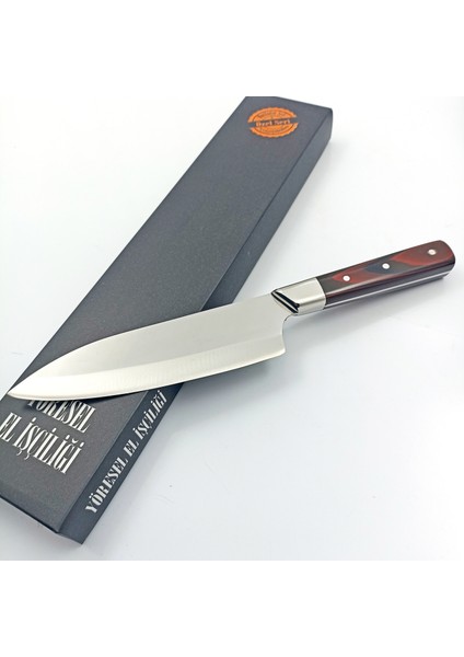 Özel Yapım Verzalit Saplı Profesyonel Şef Bıçağı fırsatları