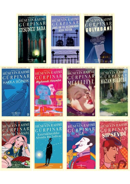 Kokotlar Mektebi - Efsuncu Baba - Hakka Sığındık - Mürebbiye - Hüseyin Rahmi Gürpınar - 11 Kitap Set