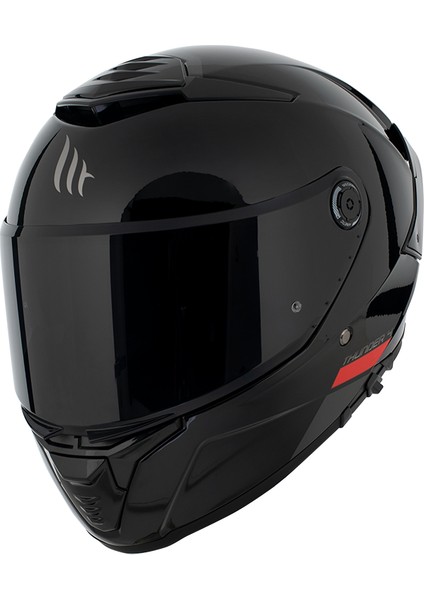 Kask mt Thunder 4 Sv Solid A1 Gloss Black Şeffaf Vizör