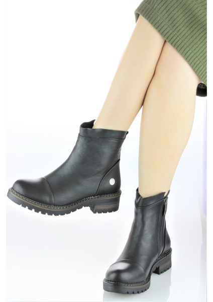 Kadın Deri Duz Kauçuk Taban Spor Tarz Bot M23-KB1060 fiyatları