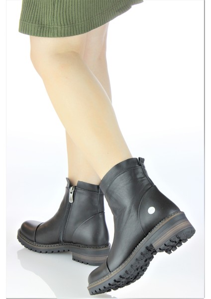 Kadın Deri Duz Kauçuk Taban Spor Tarz Bot M23-KB1060 indirimleri