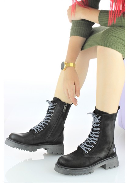 Kadın Deri Kalın Taban Spor Postal Bot M23-KB1635 fiyatları