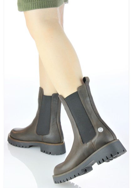 Kadın Deri Kalın Taban Spor Lastik Detaylı Bot M23-KB4095 indirimleri