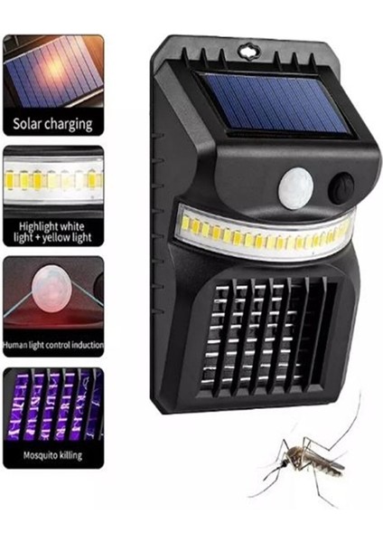 W-792 Sensörlü 3 Mod Bağ Bahçe Için Güneş Enerjili Solar Lamba Güneş Enerjili Sinek Öldürücü Cız Ultraviyole