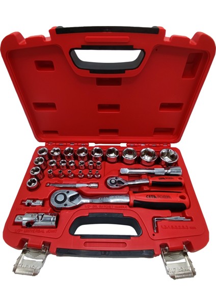 35 Parça 1/4”+1/2” 6 Köşe Lokma Takımı