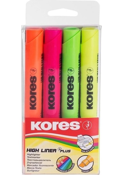 Fosforlu Işaret Kalem Seti 4 Lü 1 Paket