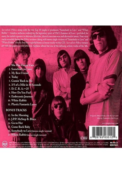 Jefferson Airplane – Surrealistic Pillow -Cd