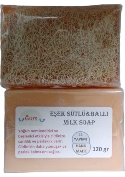 %100 Doğal Kabak Lifli Ballı Sütlü Sabun 120 gr 2 Adet fiyatları