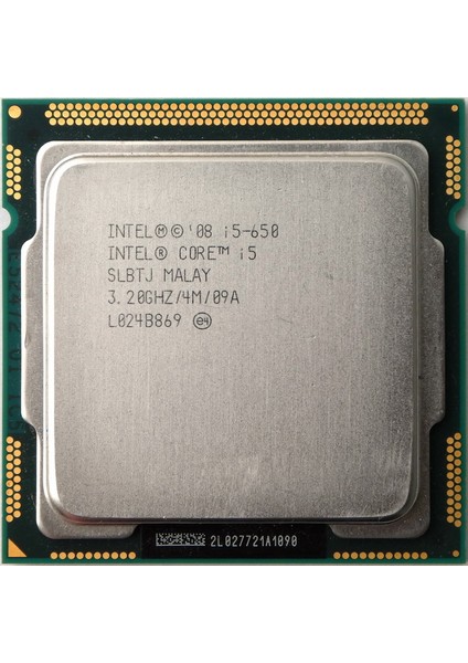 Core i5 650 3,2 GHz 4 MB Cache 1156 Pin İşlemci