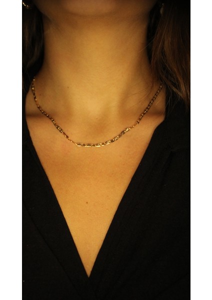 Gold Sık Desenli Paslanmaz Çelik Zincir Kolye fiyatları