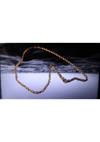 Gold Sık Desenli Paslanmaz Çelik Zincir Kolye modelleri