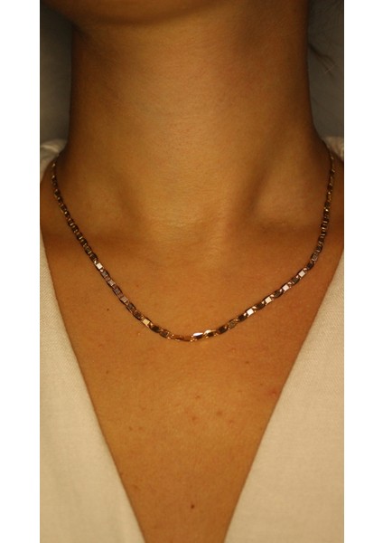 Gold Sık Desenli Paslanmaz Çelik Zincir Kolye fırsatları