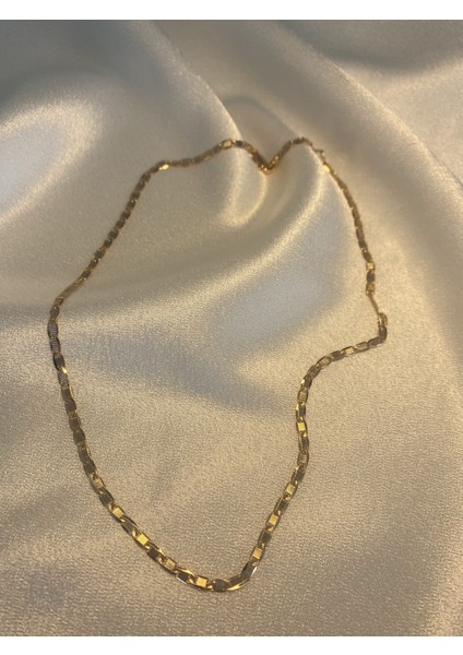 Gold Sık Desenli Paslanmaz Çelik Zincir Kolye indirimleri