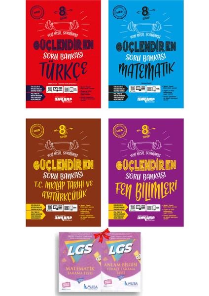 8.Sınıf LGS Türkçe Matematik Fen Inkılap Güçlendiren Soru Bankası Seti 2022